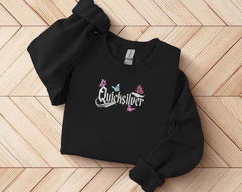 Quicksilver Embroidered Sweatshirt: Fantasy Romance Book Lover Gift