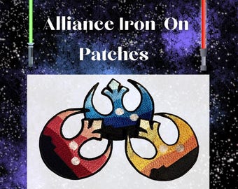 Rebel Alliance Tattooine Sunset Patch - Iron-On Embroidered Patch - Multiple Color Options