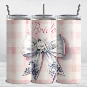 Bride Tumbler Wrap, 20oz Skinny Bridal Tumbler Wrap PNG, Wedding Sublimation Tumbler Design DIGITAL DOWNLOAD
