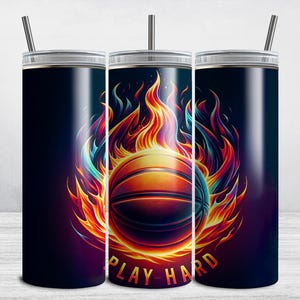 Basketball Tumbler Wrap, 20oz Skinny Basketball Tumbler Wrap PNG, Basketball Sublimation Tumbler Design DIGITAL DOWNLOAD