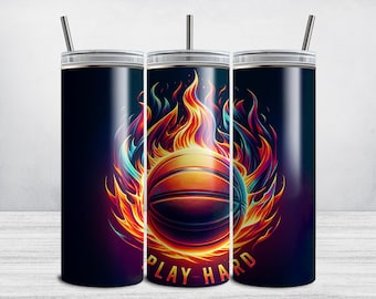 Basketball Tumbler Wrap, 20oz Skinny Basketball Tumbler Wrap PNG, Basketball Sublimation Tumbler Design DIGITAL DOWNLOAD