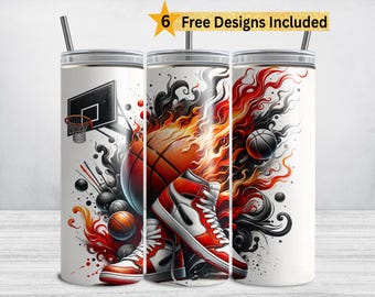 Basketball Tumbler Wrap, 20 oz Tumbler Wrap Basketball PNG, Boys Girls Basketball Sublimation Tumbler Design DIGITAL DOWNLOAD