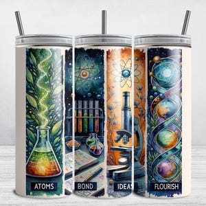 Science Teacher Tumbler Wrap, Teacher Appreciation Tumbler Wrap PNG, 20oz Skinny Teacher Sublimation Tumbler Design DIGITAL DOWNLOAD