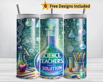 Science Teacher Tumbler Wrap: Appreciation Sublimation Design (PNG DIGITAL DOWNLOAD)