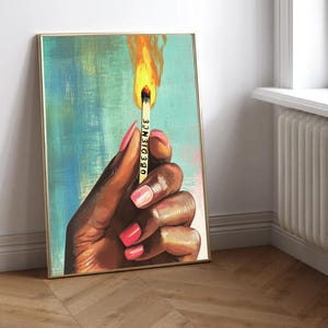 Feminist Wall Art Decor – Resistance Art Print – Obedience Poster – Be Yourself Artwork – Feminist Digital Print – Empowering Gift for Her