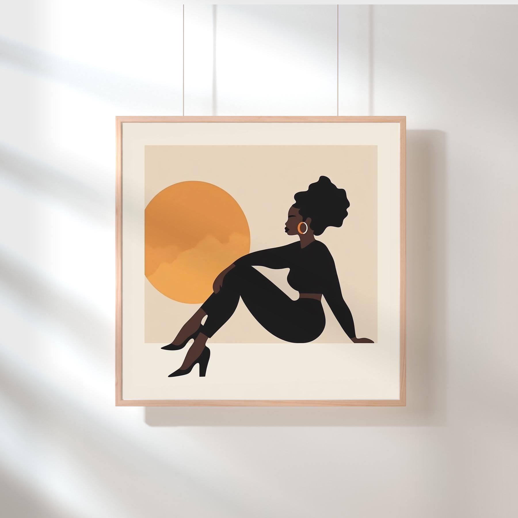 Afrocentric Black Woman Wall Art Set, Boho Digital Prints, African ...