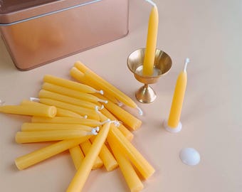 2.5 Inch Beeswax Candles, 150pcs, Meditation Candles, Bulk Candle Sets, Pure Beeswax Homemade Candles, Altar Candles, Mother's Day Gift