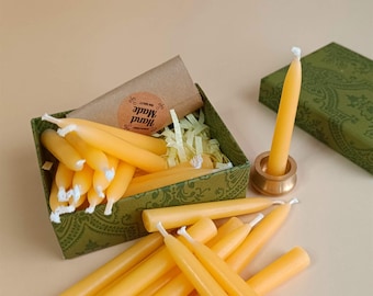 2.5 Inch Bulk Beeswax Candles, 15pcs, Meditation Candles, Church Candles, Handmade Candles, Altar Candles, Yoga Supplies, Mother's Day Gifts
