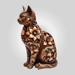 3D Illusion Engraving Laser File American Shorthair Cat Wall Art, Digital Pet Design for Home Decor Projects