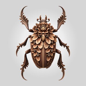 3D Illusion Laser Engraving File, Bark Beetle Art Design, Unique Insect Wall Decor, Digital Download for Home Accent