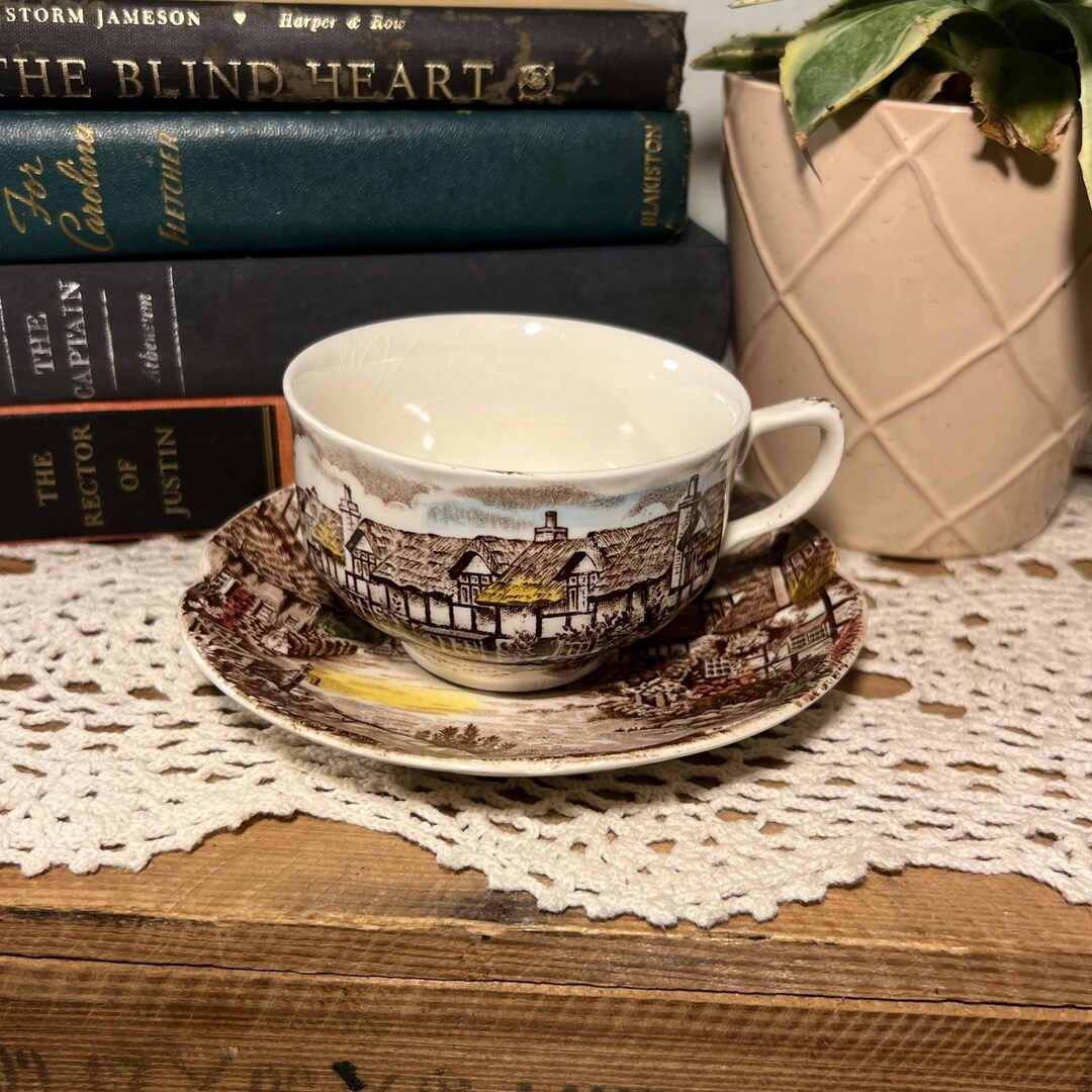 Vintage Johnson Bros Olde English Countryside Teacup and Saucer - Etsy