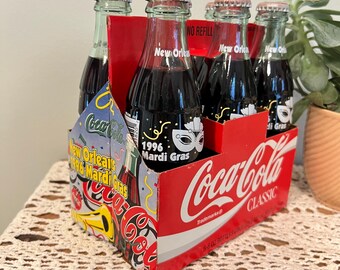 Vintage 1996 Mardi Gras Coca Cola Bottles, Original Case - Etsy