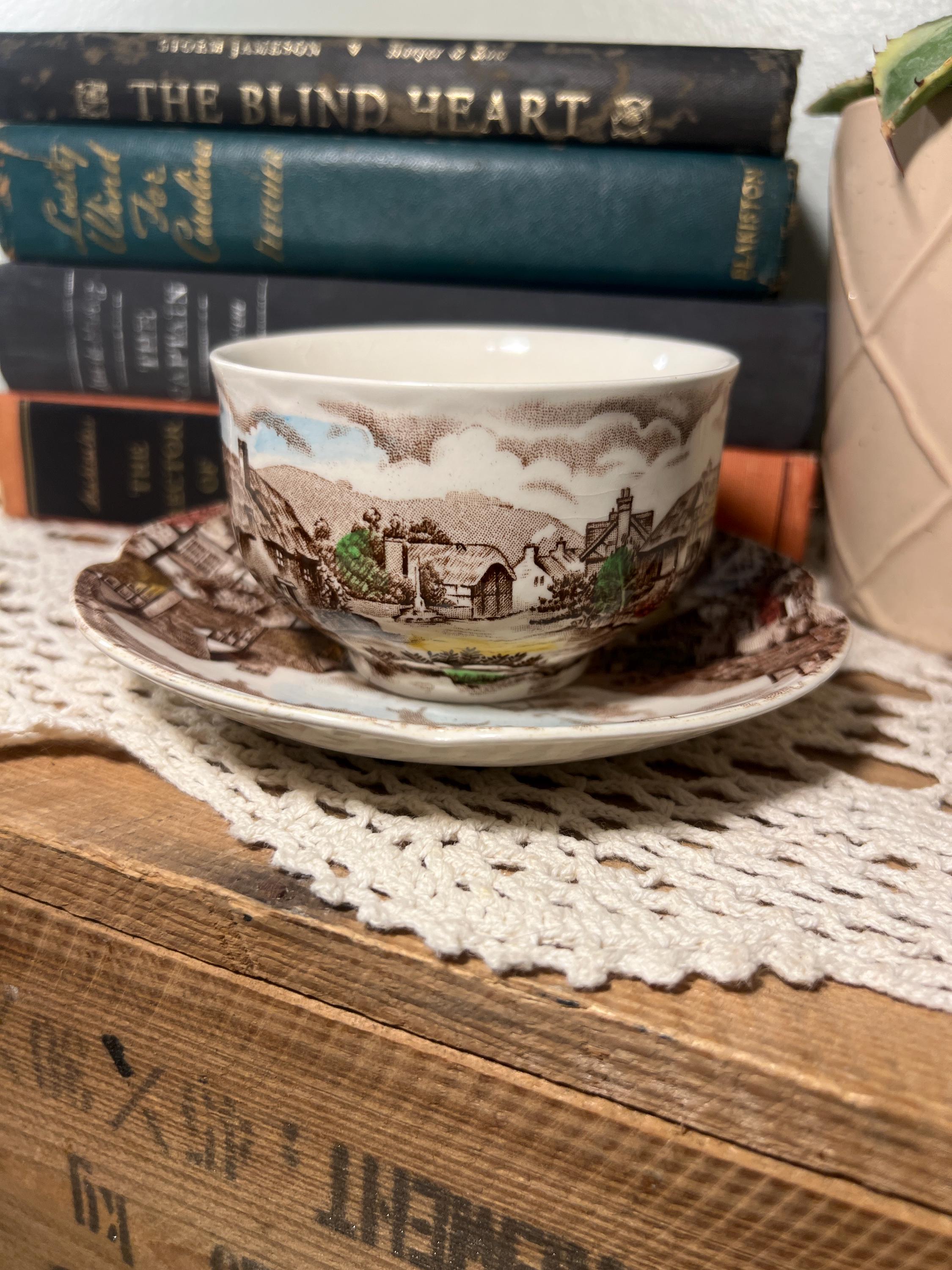Vintage Johnson Bros Olde English Countryside Teacup and Saucer - Etsy