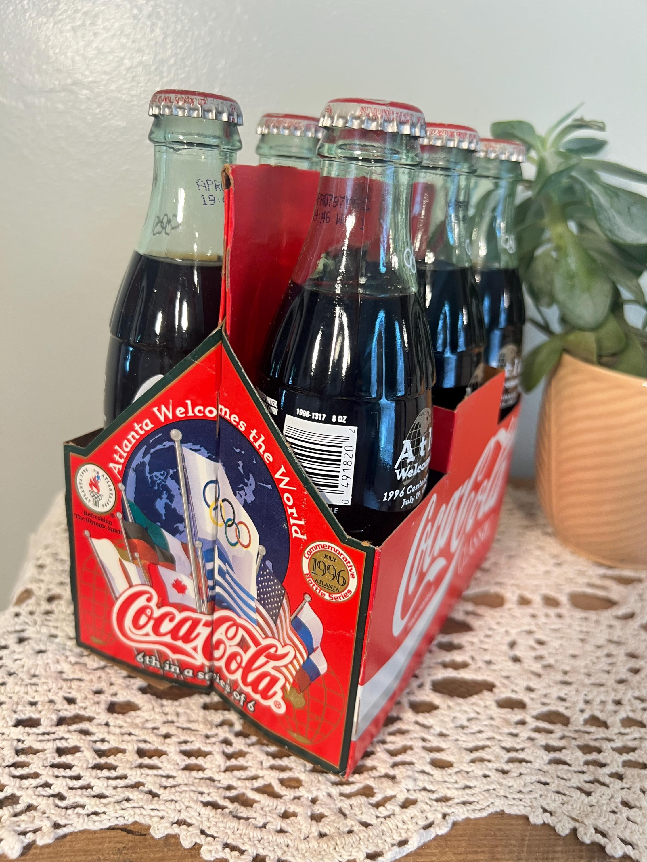 Vintage 1996 Olympic Coca-cola Bottles With Atlanta Case - Etsy