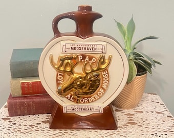 Decanter in ceramica Royal Halburton vintage del 1973, modello Moosehaven