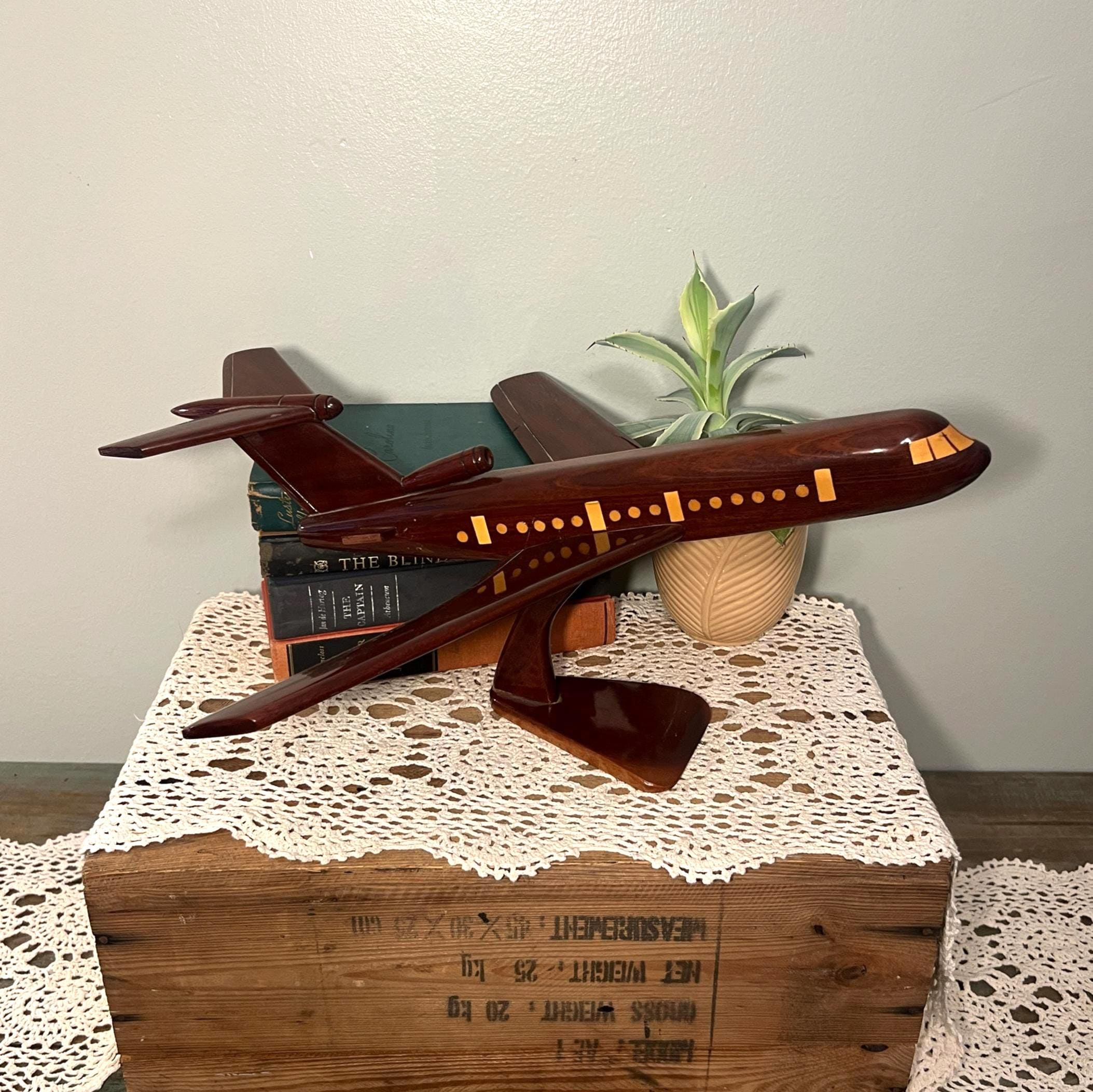 木製 飛行機 模型 航空機 オブジェ　マホガニー　ボーイング Mahogany model airplanes - Etsy 日本