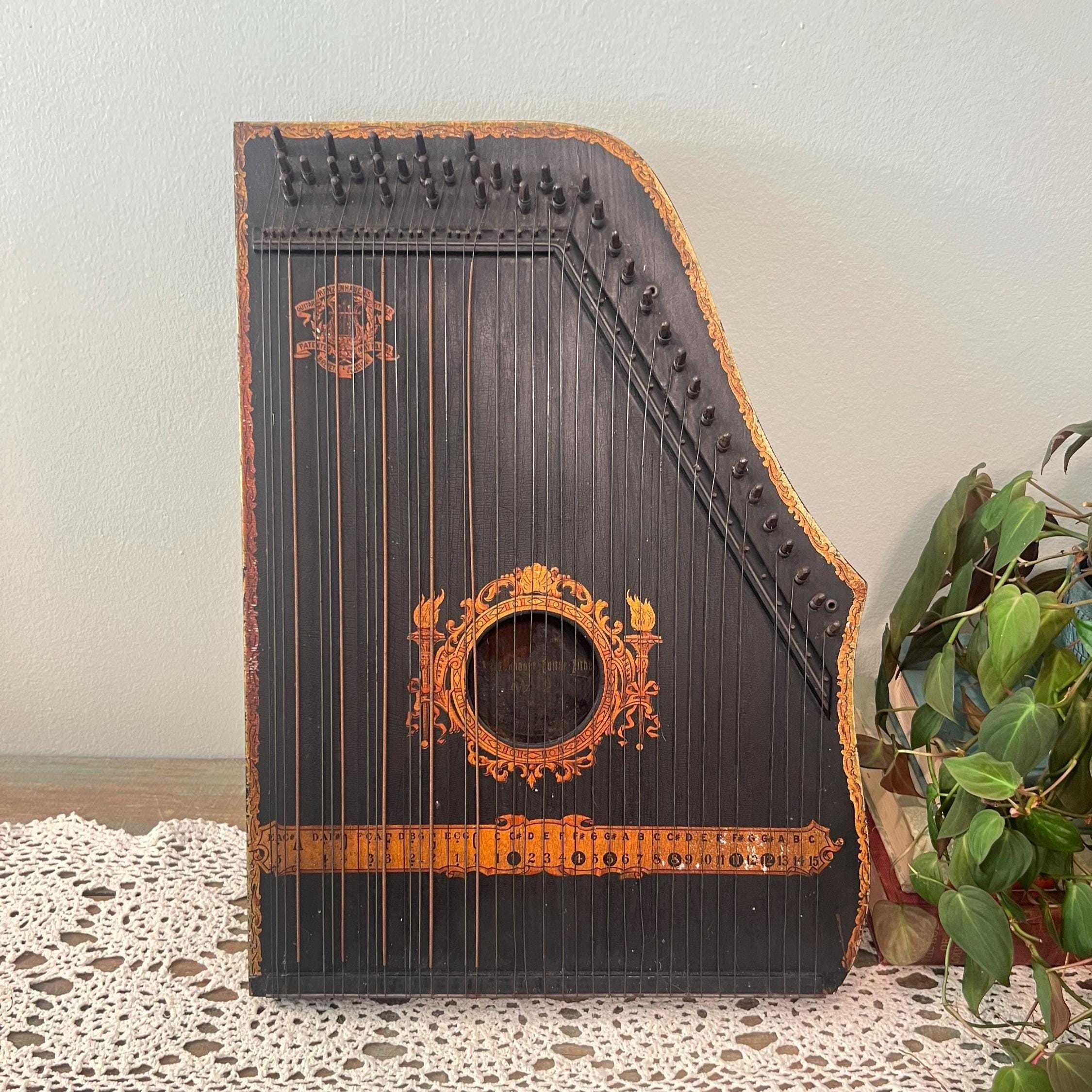 Antique 1899 Zither Vintage Musical Instrument - Etsy