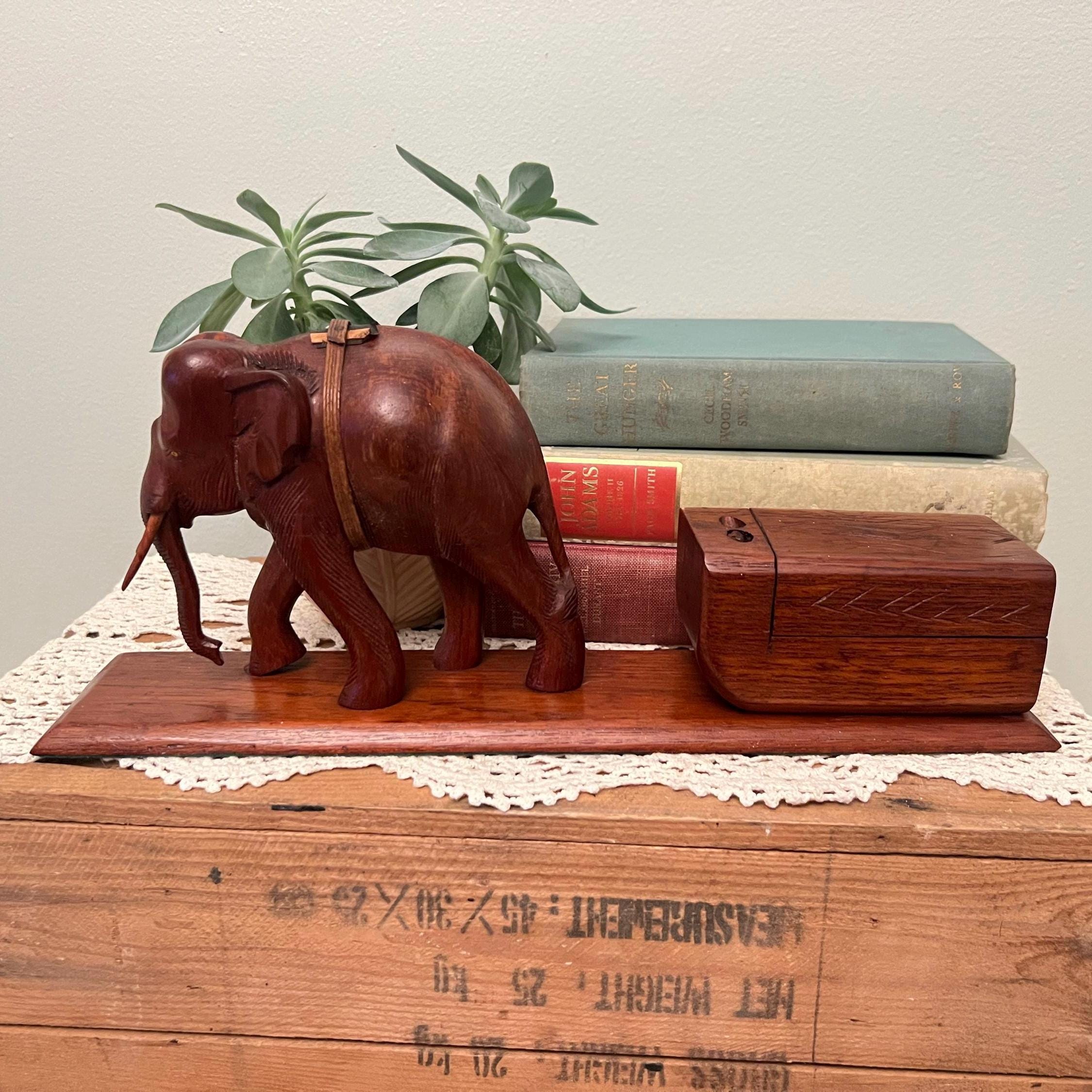 Vintage Elephant Cigarette Match Box Incense Wooden Decor - Etsy