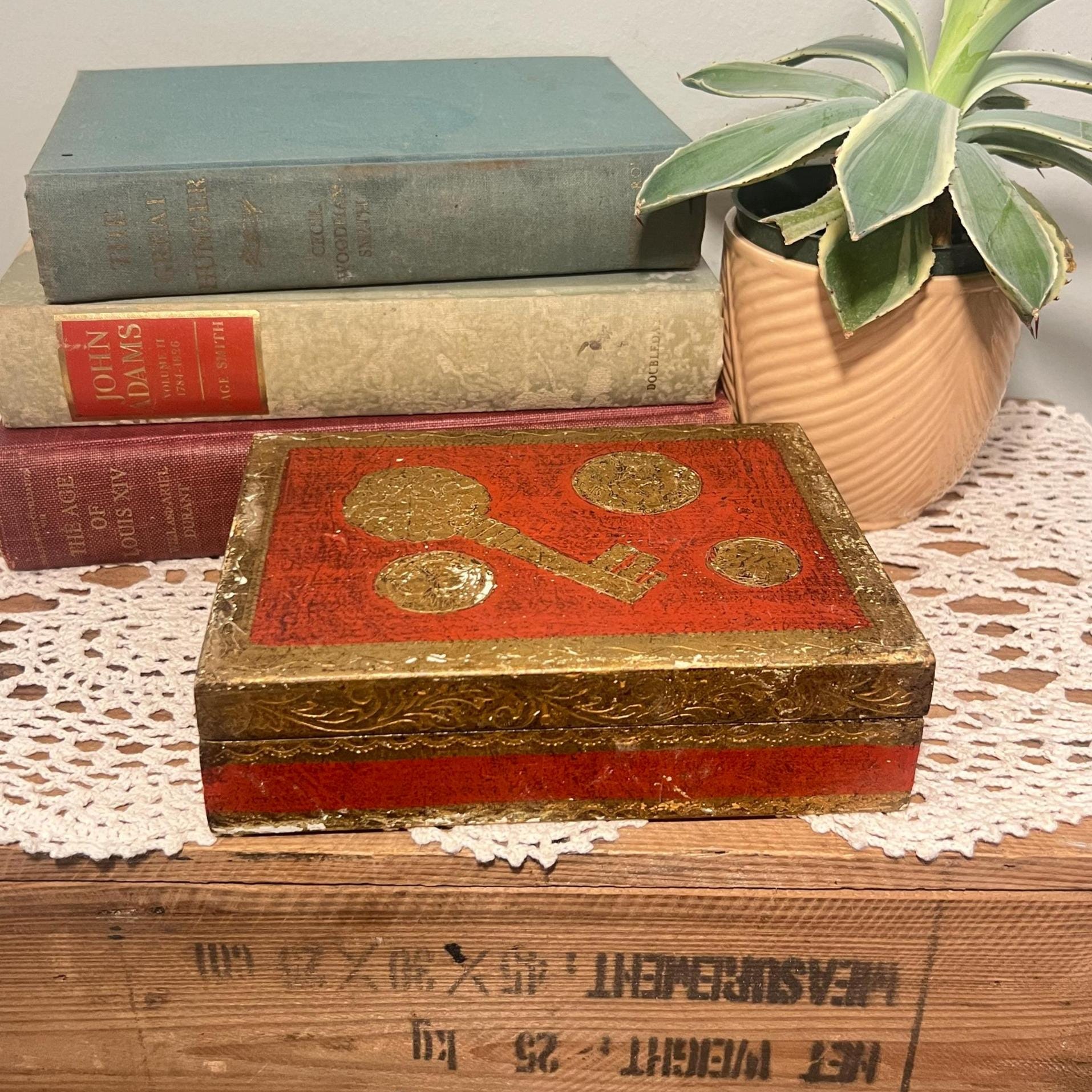 Vintage Italian Florentine Gilt Wood Trinket Box - Etsy
