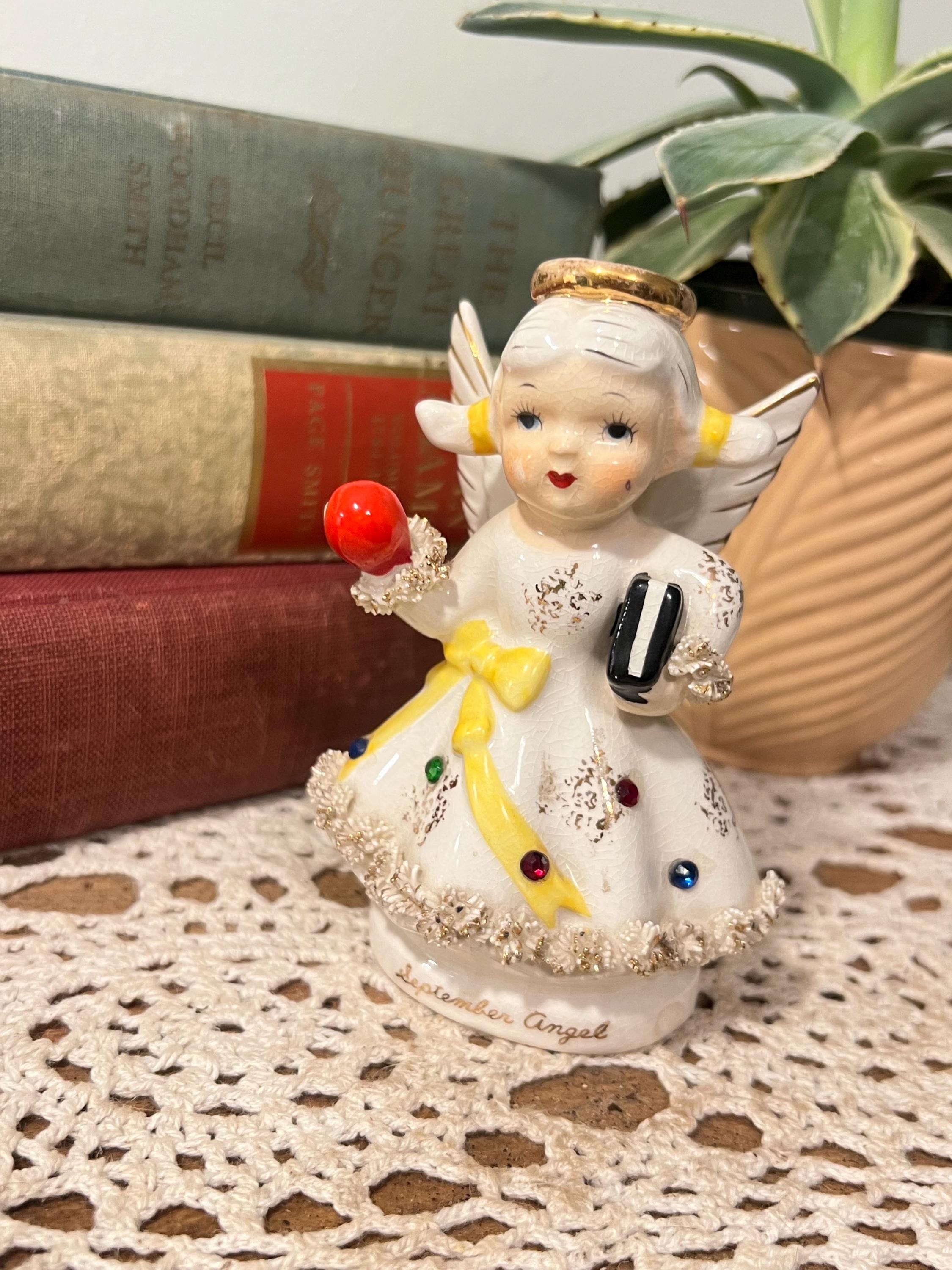 Vintage Napco September Birthday Angel Figurine - Etsy