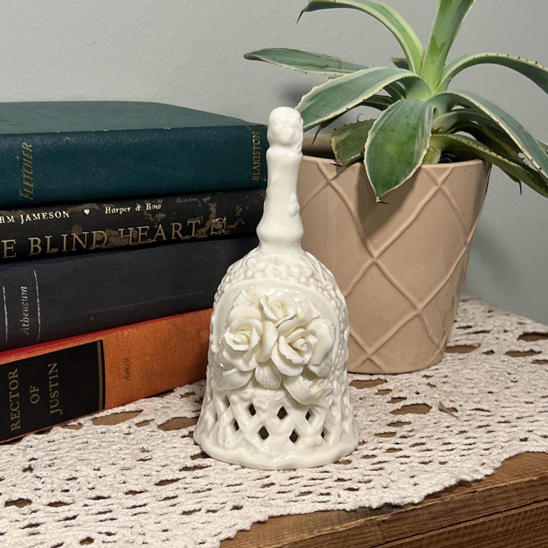 Vintage Porcelain Lenox Hand Bell Lattice Pattern - Etsy