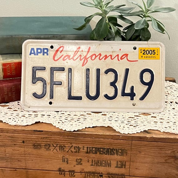 カリフォルニア州ナンバープレート 5FLU349 - Etsy 日本