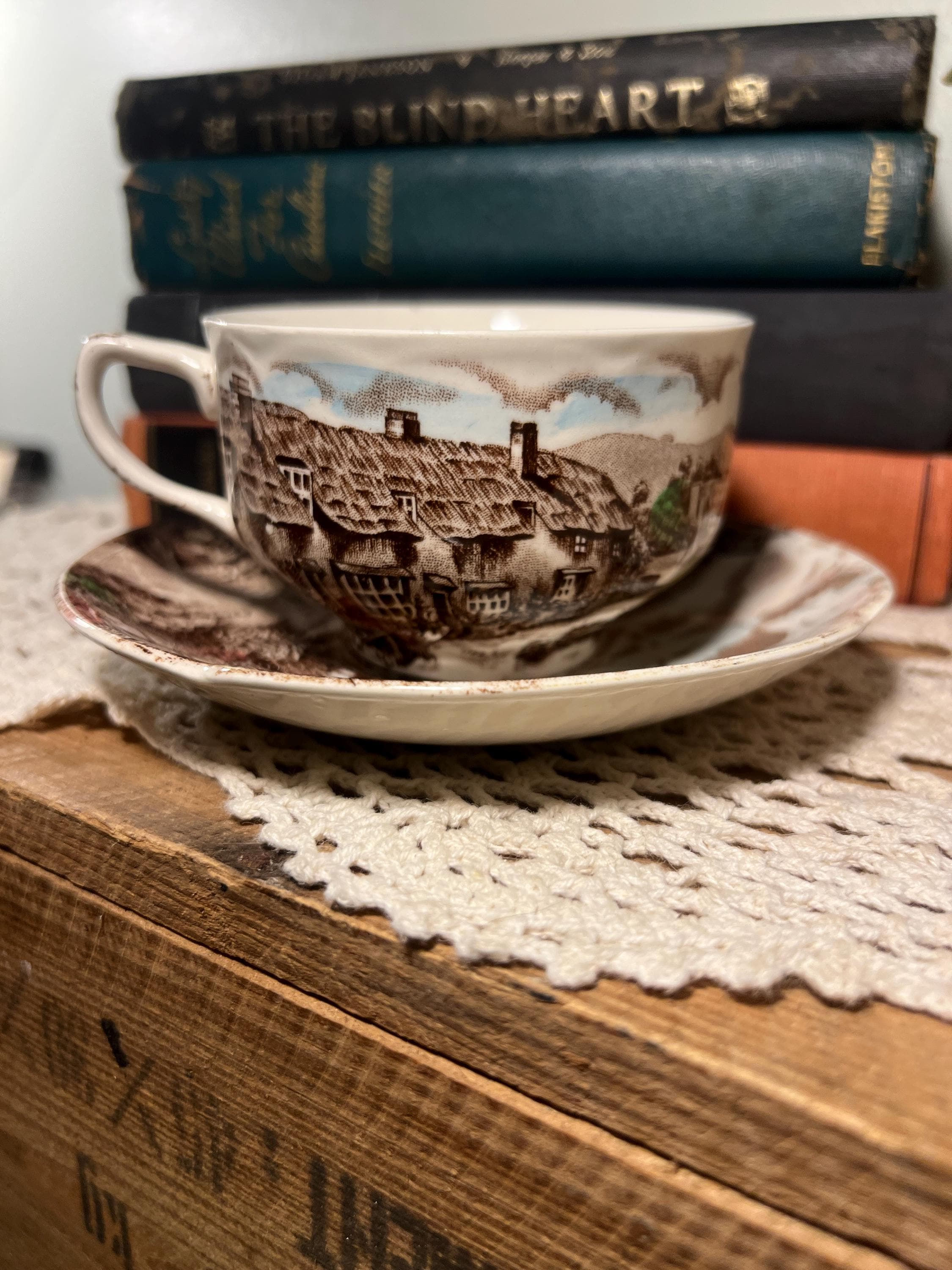 Vintage Johnson Bros Olde English Countryside Teacup and Saucer - Etsy