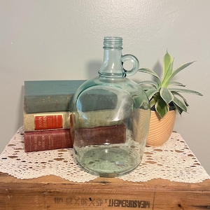 Vintage Wine Bottle Jar  Glass Bottles Antique Farmhouse Primitive