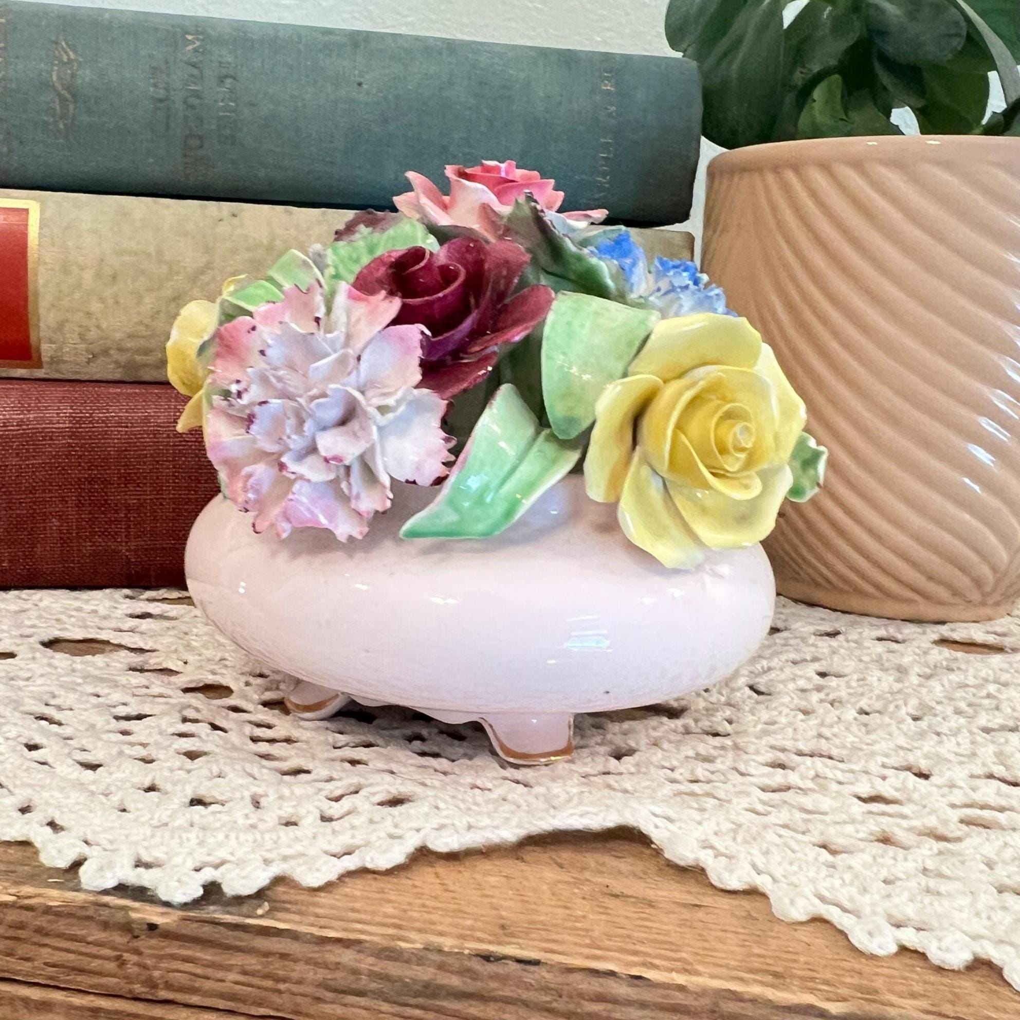 Porcelain Flower Basket - Etsy