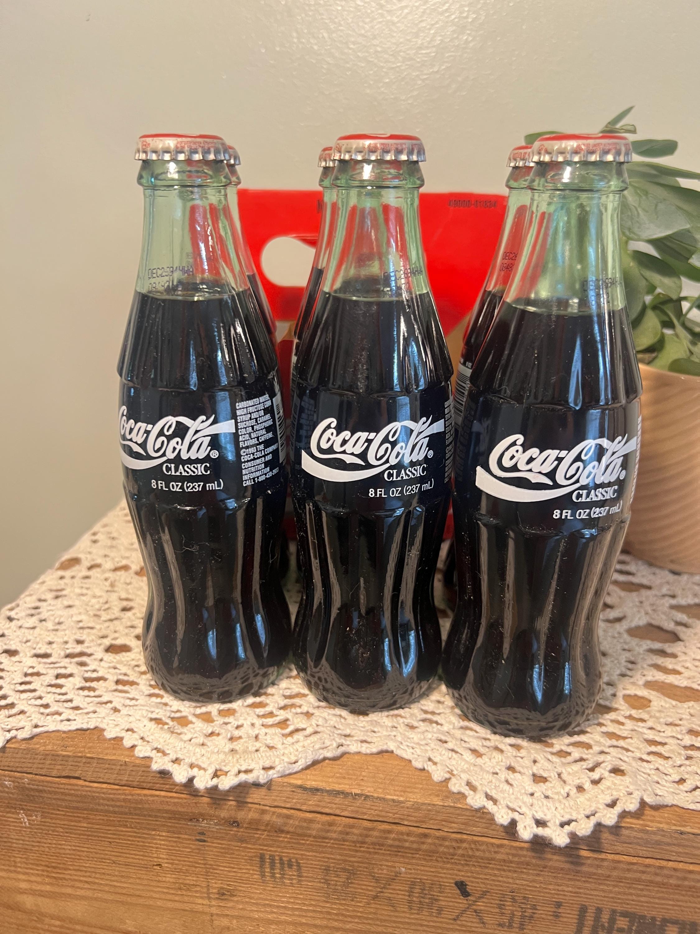 Vintage 1994 Florida Marlins Coca Cola Glass Bottles, Set of 6 Vintage 1994 Florida Marlins Coca Cola Glass Bottles, Set of 6