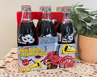 Vintage 1996 Mardi Gras Coca Cola Bottles, Original Case - Etsy