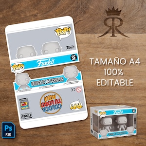 Plantilla Funko Pop Doble A4