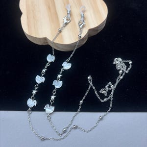 Cadena para gafas de concha de pato natural, cadena para gafas de pato, cadena para gafas, cadena para gafas de mujer, accesorios para gafas