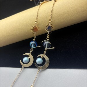 Zonnebrilketting, maanbrilketting, planeetbrilketting, brilketting, brilkettingaccessoires