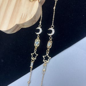 Brillenkette Stern, Brillenkette, Mond Brillenkette, Sonnenbrillen Kette, Damen Brillenkette