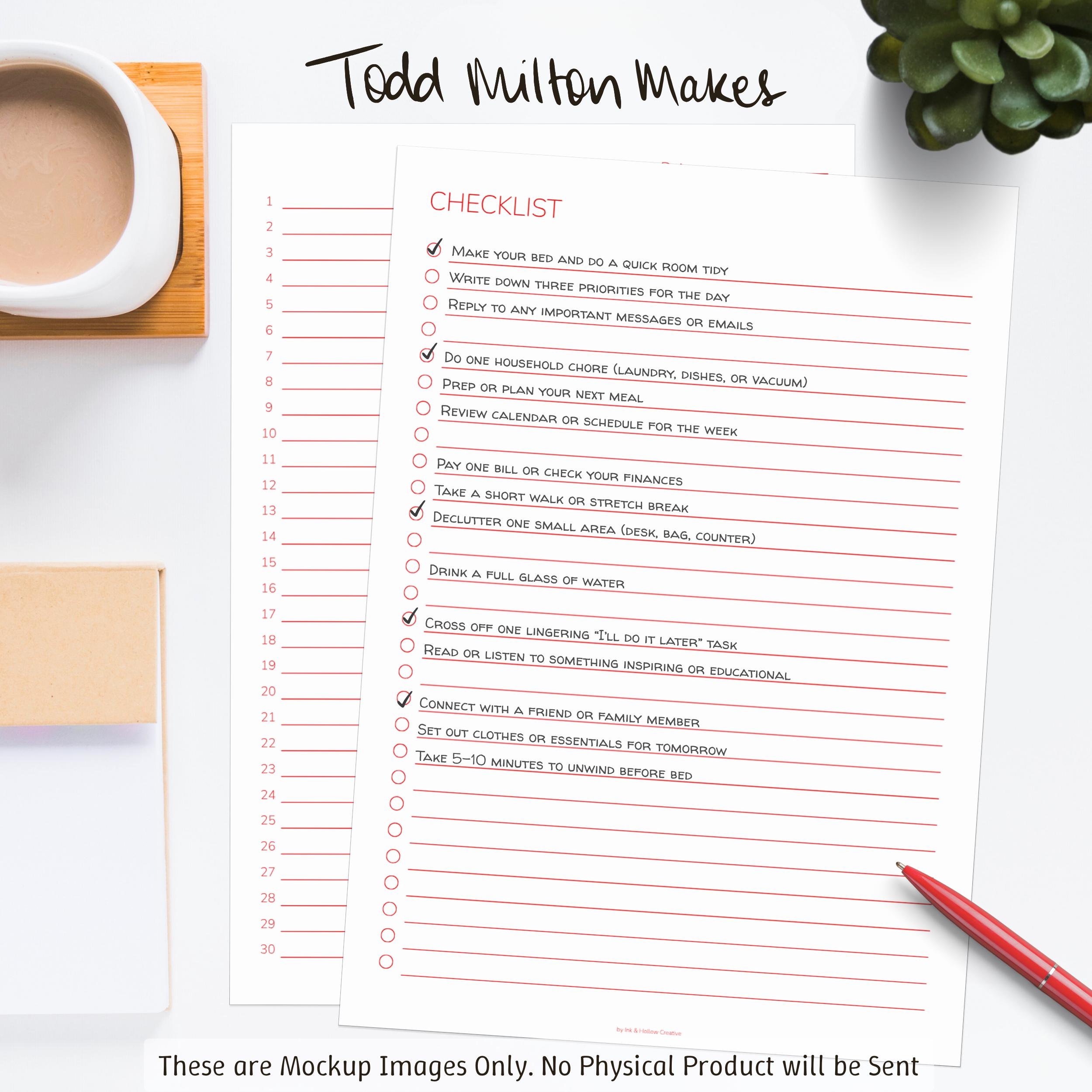 Red Ruled Paper Medium Red Printable Ruled Paper Pack. Blank Lined, Grid & Dot Paper ...