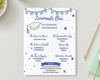 Create your Own | Lemonade Bar Menu | White Background | Digital Printable | Customizable