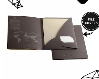 Custom Printed File Folders: Personalized Logo, A4 A5 Sizes
