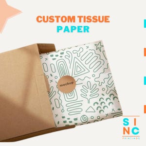 minimum 50 Customized design tissue paper printing with logo for branding and packing, personal color Printing Wrapping packaging for Gifts