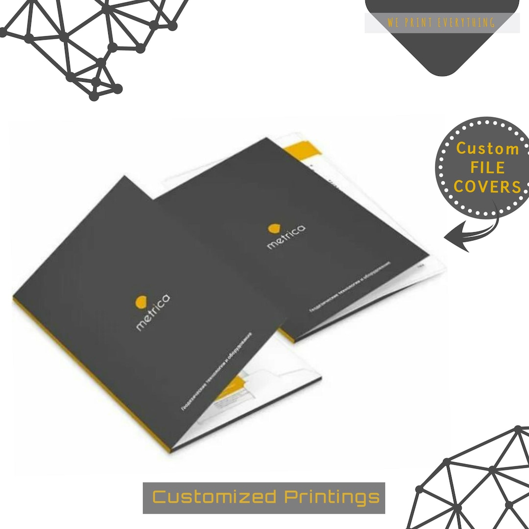 Document Folder Customised Custom Printed File Folders: Personalized Logo, A4 A5 Sizes - Etsy