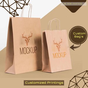 Minimo 200 buste di benvenuto personalizzate in carta Kraft per matrimonio con verde, borsa per il trasporto Kraft/art con manico, design del logo stampato.
