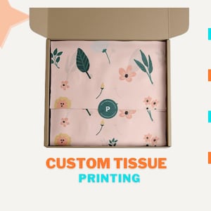 Custom Logo Tissue Paper, Branded Packaging for Gifts