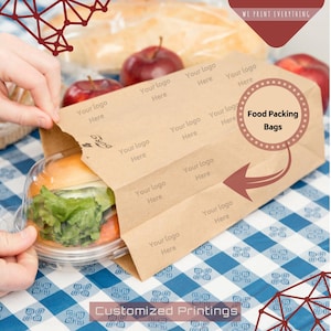 100 unidades de sacos de papel pardo para sanduíche, comida para viagem com sacola de presente kraft biodegradável, sacos de papel kraft, sacos de papel pardo, mini saco de papel