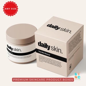 Caja personalizada para el cuidado de la piel, ideal para el envasado de productos cosméticos, frascos de sérum y cajas de cremas. imagen 3
