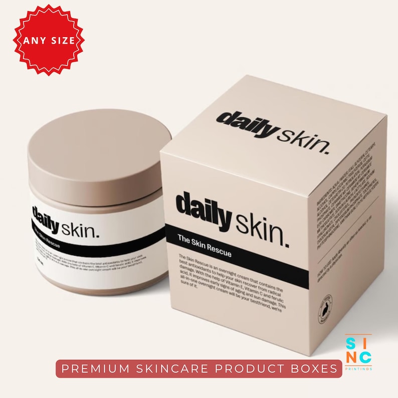 Caja personalizada para el cuidado de la piel, ideal para el envasado de productos cosméticos, frascos de sérum y cajas de cremas. imagen 3