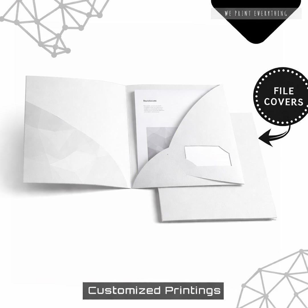 Custom Printed File Custom Printed File Folders: Personalized Logo, A4 A5 Sizes - Etsy
