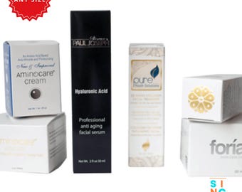 Cajas personalizadas impresas para productos de belleza, embalaje de cualquier tamaño.