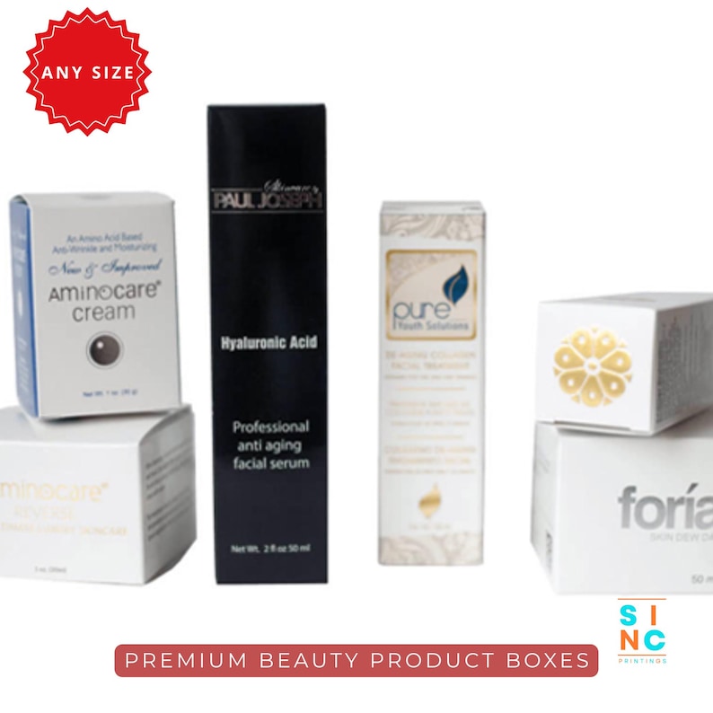 Caja personalizada para el cuidado de la piel, ideal para el envasado de productos cosméticos, frascos de sérum y cajas de cremas. imagen 4