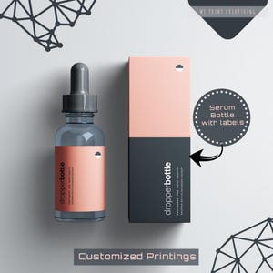 Frascos conta-gotas de óleo essencial para cabelos e pele, atacado, de vidro, 15ml a 30ml, com etiquetas personalizadas para embalagens de cosméticos de marca