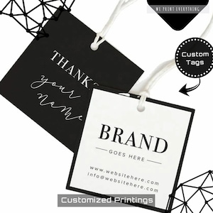 Etiquetas colgantes para ropa con impresión a doble cara personalizadas, etiquetas colgantes para ropa, cartulina de papel